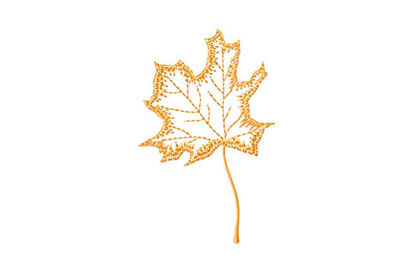 Autumn Maple Leaf Embroidery Design