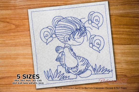 Cartoon Girl with Beautiful Butterflies