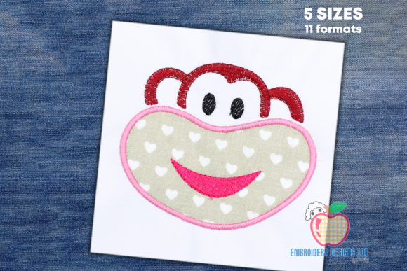 Happy Monkey Face: A Playful, Heartfelt Embroidery Appliqué for Meaningful Gifts