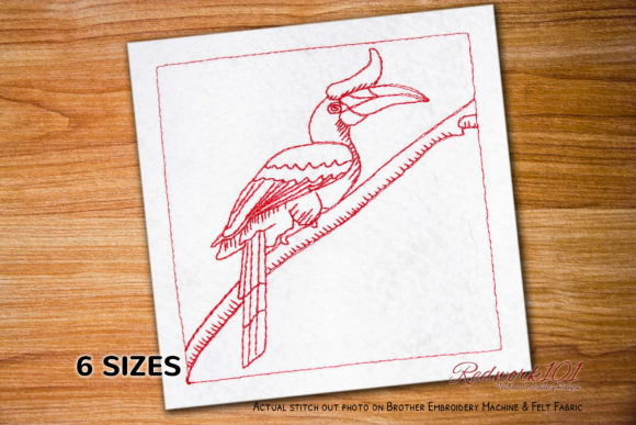 Yellow Billed Hornbill Redwork Review